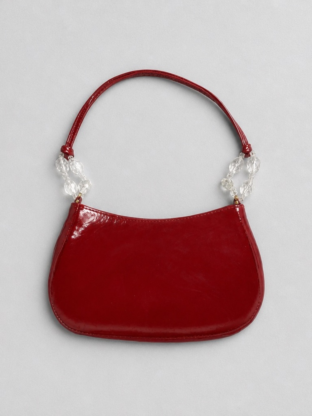 Vintage Kiki Pearl Red Patent Leather Clutch